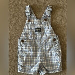 OshKosh B'gosh Light Blue Plaid Overalls